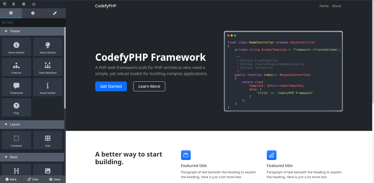 PHPageBuilder